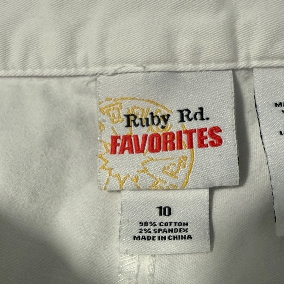 Ruby Rd. Women's White pants SZ10 - Picture 3 of 14